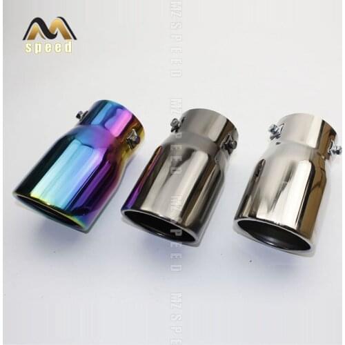 Universal Car Rear Round Exhaust Pipe Tail Muffler Tip Chrome Stainless Steel Automobile Muffler Tip Replacement For Auto Acce
