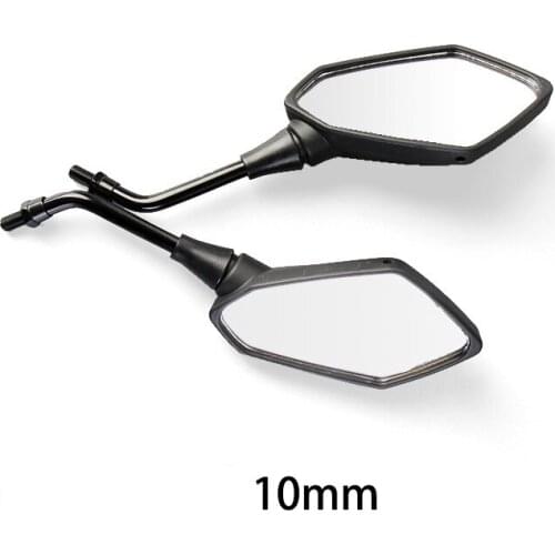 2Pcs/Pair Motorcycle Mirror Scooter E-Bike Rearview Mirrors Electrombile Back Side Convex Mirror 8mm 10mm Carbon Fiber