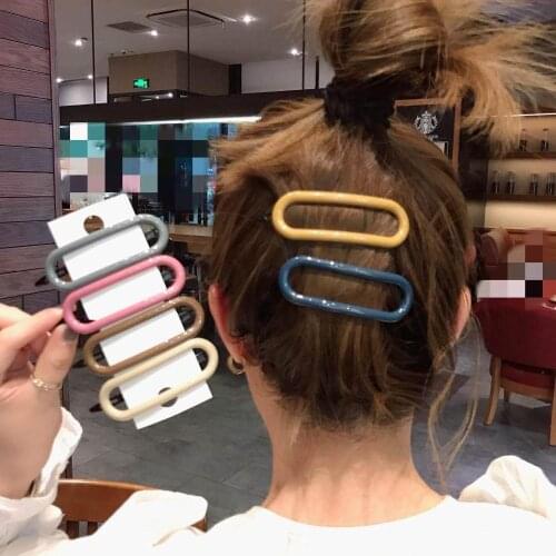 Women/Girls Pure Colour frog buckle Hair Clip Children Headband Hairpin Barrette Fashion Clips Hairpin Headwear Hair Accessories