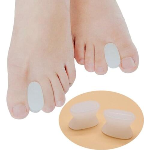 1 Pair Silicone Toe Separators Overlap Toe Divider Hallux Valgus Corrector Toe Separator Bunion Guard Relaxer Adjuster Feet Care