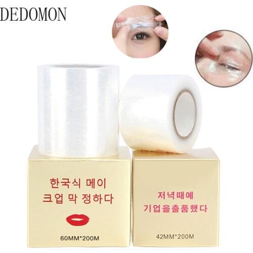 1 roll Microblade Clear Plastic Wrap Preservative Film for Semi Permanent Makeup Tattoo Eyebrow Liner Tattoo Protect Accessories