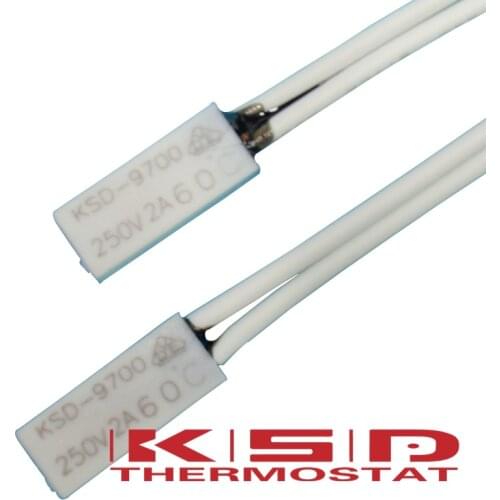 10PCS KSD9700 250V 2A 130 130C Celsius 15*5.4*2.4mm Bimetal Disc Temperature Switch Thermostat Thermal Protector degree