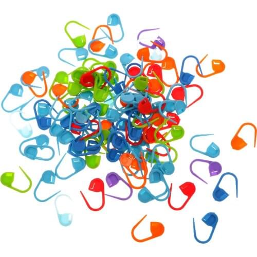 100pcs Plastic Assorted Knitting Craft Crochet Locking Stitch Needle Clip