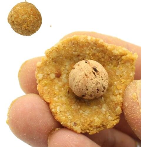 15PCS Carp Fishing Boilies Bait Cork Ball Lure Pop Up Boilies Corn for Ronnie Hair Rig Carp Feeder Tackle