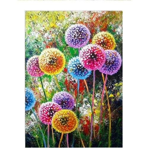 5D DIY diamante pintura patrón de mosaico completo diente de león planta arte bordado flor punto de cruz decoración del hogar