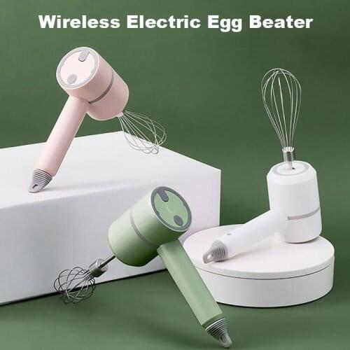 Wireless Portable Electric Egg Beater USB 3 Speeds High Power Food Mixer Hand Blender Dough Blender Baking Mixer Kitchen Tools