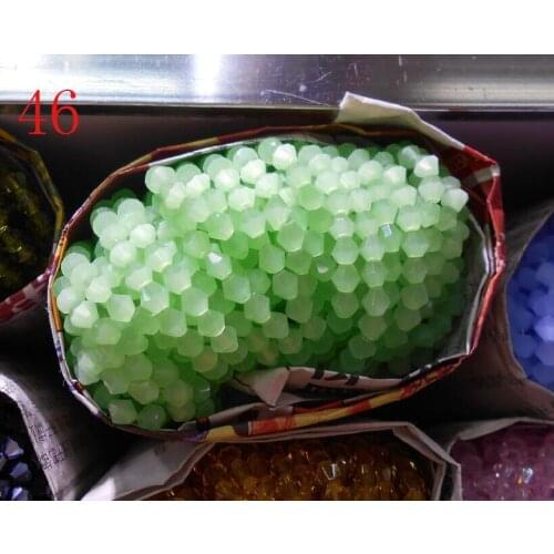 Non-hyaline Green Color 100pcs 4mm Bicone Austria Crystal Beads charm Glass Beads Loose Spacer Bead for Jewelry Making