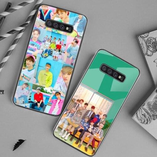 HUAGETOP KPOP WANNA ONE Soft Rubber Phone Cover Tempered Glass For Samsung S20 Plus S7 S8 S9 S10 Plus Note 8 9 10 Plus