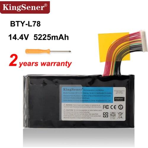KingSener New BTY-L78 Laptop Battery For MSI GT62 GT62VR GT80 GT80S GT73 GT73VR GT83 GT83VR GT75 GT75VR MS-1812 MS-1814 5225mAh