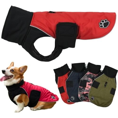 Dog Clothes for Small Medium Large Dogs Winter Reversible Dog Jacket Warm Diamond Quilted Soft Pet Clothing Dog Coat Reflective