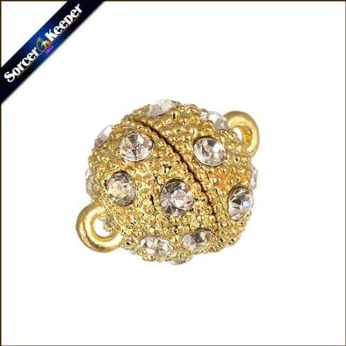 5 Sets Rhinestone Magnetic Clasps Findings For Women DIY Bracelets & Necklaces Jewelry Making Connectors Accessories 12x18mm