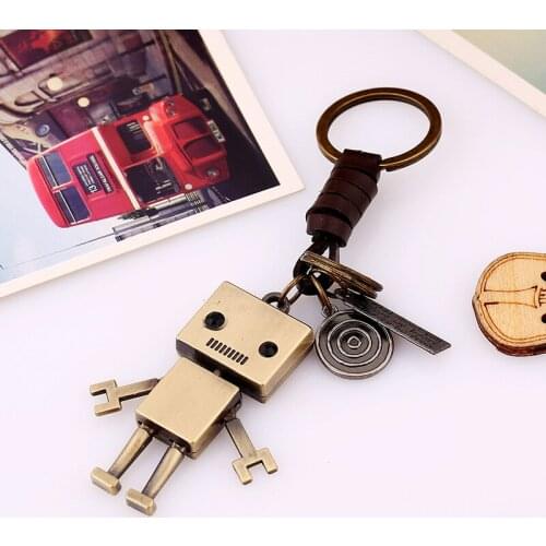 Cartoon Metal Robot Creative Key Chain, Punk Phone Pendant, Key Chain, Cute Backpack Decoration, Fun Gift Metal Style