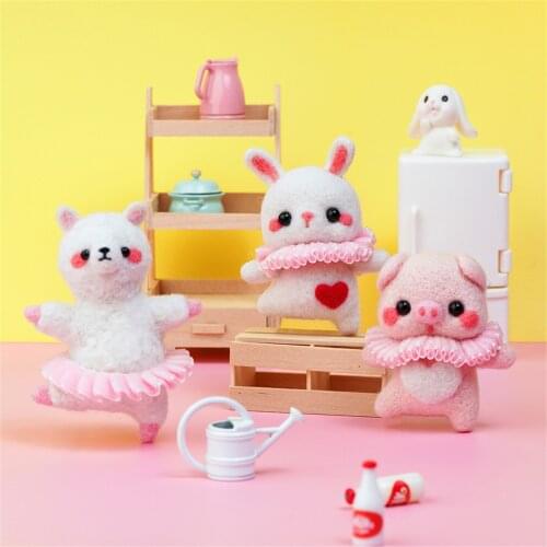 Cute Pattern Handmade DIY toy Decoration For children Toy Poke Wool Felts Material Education Toy For children Decoration