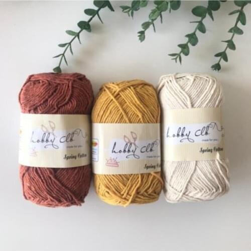 Pcs set 100 Cotton Punch (Punch) And Amigurumi Rope Set (tile-Mustard-Cream) 100 g 200 meters diy mesh toy