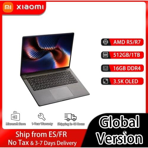 Xiaomi Laptop Pro 15 OLED Ryzen AMD R7 5800H/ R5 5600H 3.5K Super Retina Screen 15.6Inch 16GB 512GB 100%sRGB Office Notebook PC