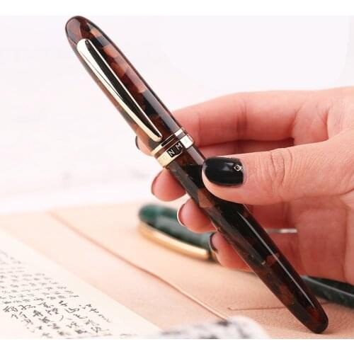 New Mojiang M200 Acrylic Fountain Pen Gift Set Schmidt Converter Fine Nib 0.5mm Gift Case Office Business Writing Set Stationery