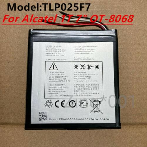 New Original TLP025F7 Battery for Alcatel 1T 7" OT-8068 2630mAh 9.95WH Tablet