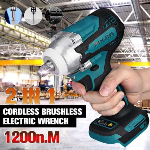 New Upgrade 4 Speed Brushless Cordless Electric Impact Wrench Rechargeable 1/2 inch Wrench Power Tools for Makita 18V Battery