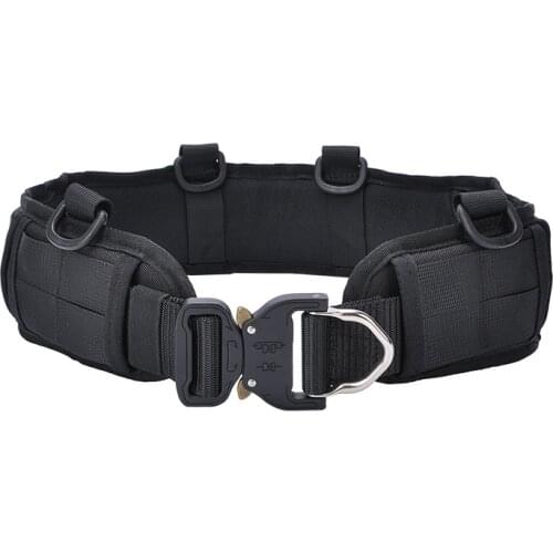 Outdooor War Military Tactical Molle Belt Mens oxford Belt Hunting Comfortable Airsoft Belt Combat Soft Padded Adjustable Pasek