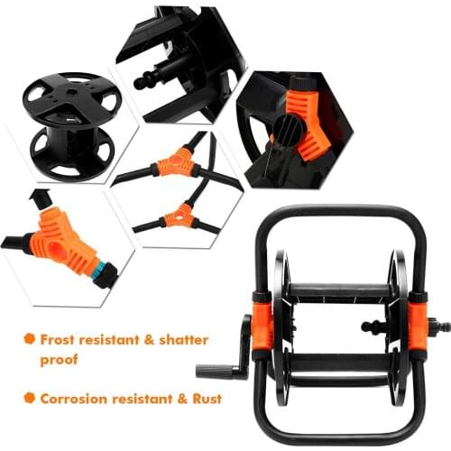 Hot Portable Garden Hoses Reel Garden Pipe Storage Cart Pipe Exclude Winding Tool Rack Portable PP Plastic+Metal+Copper