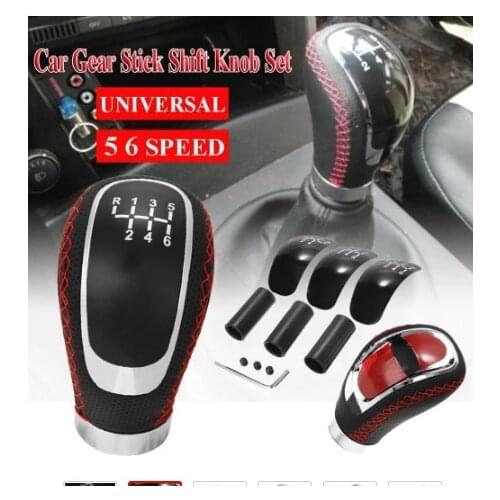 5 6 Speed Gear Shift Knob PU Leather Universal MT Gearshift Knob 5 6 Speed Gear Shift Knob Lever HandBall Dustproof Cover