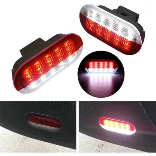 2x Led Car Door Warning Light Interior Courtesy Welcome Lamp For VW Golf MK3 4 Polo Jetta Sharan Vento Touran Skoda Octavia Seat