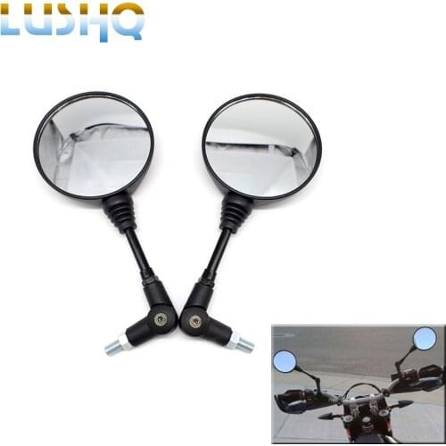 Motorcycle Folding Rearview Mirror 8MM 10MM 360Aadjustment Rotation Rear View Mirror For Scooter Tricycle Dirt Bike Supermotos