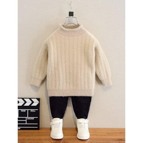Boys Sweater Childrens Sweater Winter Thick Korean Childrens Winter Qi Mens Baby Autumn