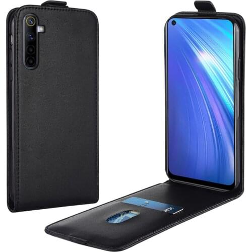 Flip Up and Down Leather Case for Realme Narzo RMX2002 RMX2032 CPH2207 Vertical Cover for Realme Narzo Case Phone Bag