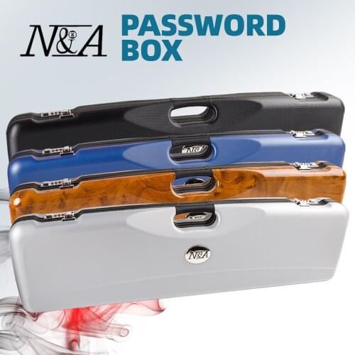 NA High Quality 1/2 Pool Cue Case Box ABS Material 7 Holes 3 Butt 4 Shafts Portable Password Durable Billiards Accessories