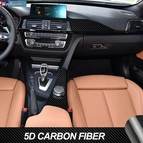 Anti Scratch Car Interior Trim Protective Film 5D Carbon Fiber Vinyl Sticker For BMW 3 Series F30 F31 F34 2013-2019 Accessories