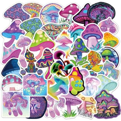 10/30/50PCS Colorful Cute Mushroom Cartoon Graffiti Stickers DIY Bike Travel Luggage Guitar Laptop Cool Decal Sticker for Kids