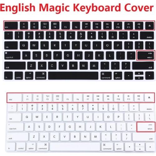 2016 new US EU/Euro Silicone Magic Keyboard Protector Cover for iMac PC Computer English Letter Magic 2 Bluetooth Keyboard Cover