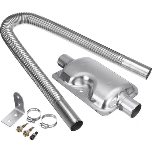 2020 new silver Stainless Steel Car Air Diesel Heater Exhaust Pipe Silencer Parking Muffler Kit