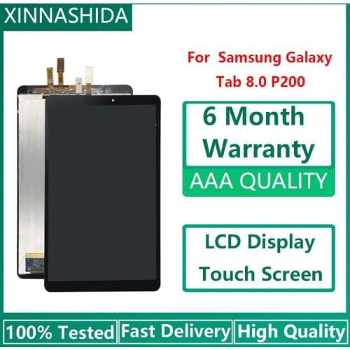 8.0" For Samsung Galaxy Tab A 8.0 2019 SM-P200 SM-P205 P205 P200 LCD Display Touch Screen Digitizer Glass Panel Assembly