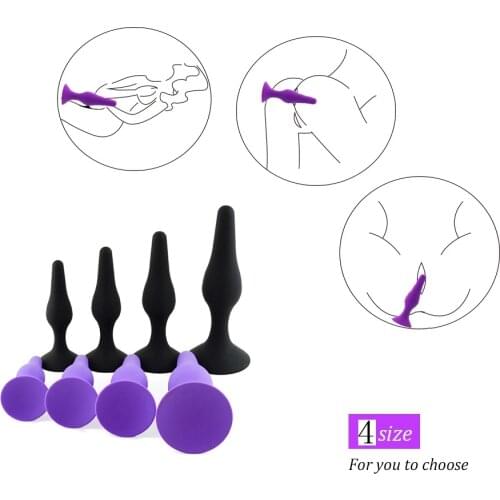 S/M/L/XL Silicone Anal Plug G-spot Massager Dildo Butt Plug Vagina Anus Dilator Sex Toys for Women Men Gay Suction Cup Sex Shop