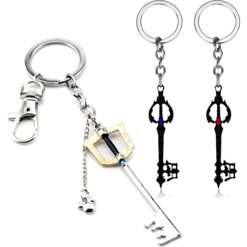 Anime Trinket Keychain Kingdom Hearts Oblivion Keyblade Keyrings Metal Pendant Keyholder Jewelry llavero