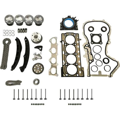 AP01 Engine Repair Kit Pistons STD + Timing Chain Kit + Head Gaskets For Audi A3 A1 VW EOS BEETLE SCIROCCO CC 1.4 TSI