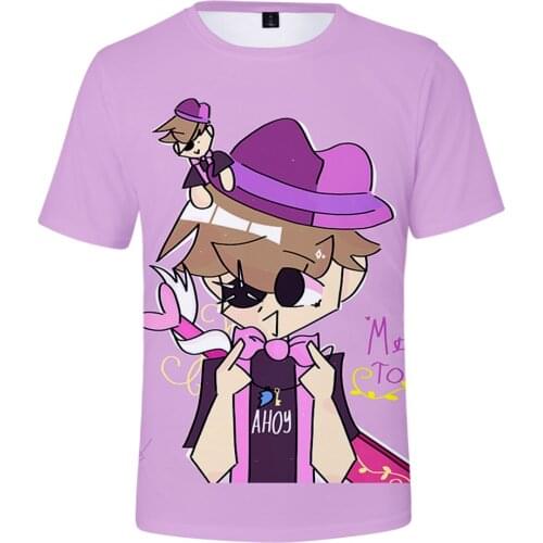 BSLNXNMA Minitoon 3D Harajuku Womens summer Tshirt 3D Short Sleeve Tops T-Shirt Lovely Kawaii Retro Innovation