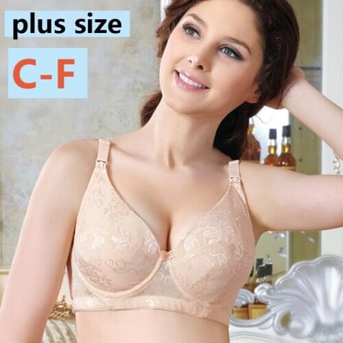 Feeding For Pregnant Women 100% Cotton Maternity Underwear Nursing Bra Plus Size C D E F Large Cup Underwire Push Up Breast New