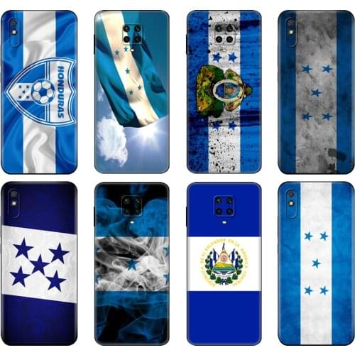 Black tpu Case For Xiaomi Redmi 7A 8 8A 9 9A 9C Case Redmi Note 8T 8 Pro T Note 9 9S 9 Pro National flag of Honduras flag lovely