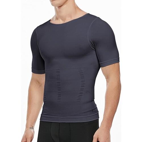 Men Slimming Body Shaper Waist Trainer Vest Tummy Control Posture Shirt Back Correction Abdomen Tank Top Plus Size Shaperwear