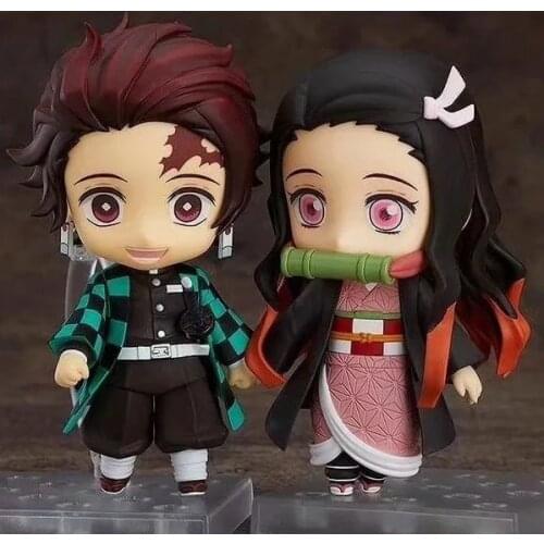 10cm Kamado Tanjirou Demon Slayer Kimetsu no Yaiba Kamado Nezuko Kamado Tanjirou action figure toys Christmas gift with box