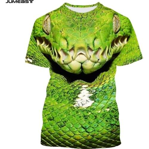 Jumeast Brand Men Women 3D Printed T-Shirt Animal Snake Short Sleeve Fashion T Shirt Sport Pullover Summer Tops Tees