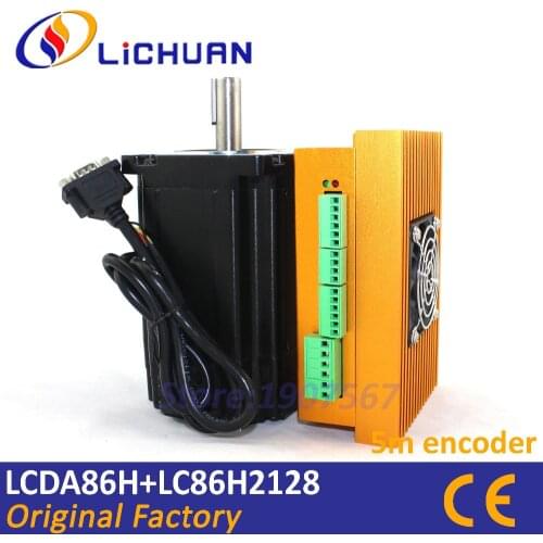 2 phase 10Nm hybrid stepper servo kit 1416Oz-in Nema 34 closed-loop step motor with 5m encoder cable for lathe polisher grinder