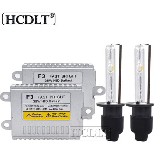 HCDLT 12V 35W Kit Xenon H7 H1 H3 H11 9005 9006 D2H HID Headlight Kit 6000K 4300K 5000K AC 35W F3 Fast Start Slim Ballast Reactor
