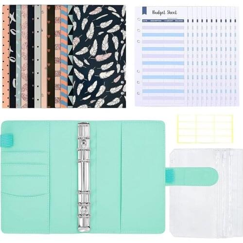 32 Pieces PU Binder Cash Envelope for Cash Budget and Storage Set It Can Be Used to Store Cash, Checks