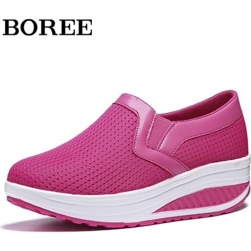 Women Vulcanize Shoes Slip On Casual Sneakers Women Leisure Platform Shoes Breathable Height Increasing Shoes Zapatillas Mujer