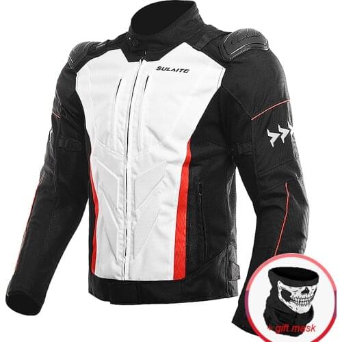 Mens Racing Jackets Motorcycle Summer CE Pads Motocross Rally Road Suit 4 Seasons Breatheable Anti-fall Clothes