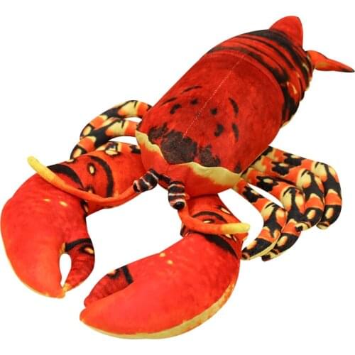 KUY New Simulation Lobster Plush Toy Doll Stuffed Soft Sea Animal Nap Pillow Cushion Creative Kid Toys Home Decor Funny Gift